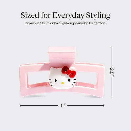 Hello Kitty x Kitsch Hair Clips for Women - Durable, Strong Hold All Day, Cute Jumbo Claw Clips for Thick Hair, Hello Kitty Stuff for Girls | Ideal Gifts for Women - 1 Pc thumbnail 4