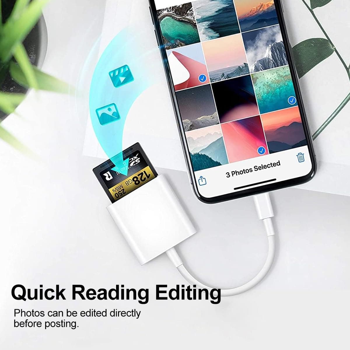 T Tersely USB-C SD Memory Card Reader Type C Adapter for iPhone 16/15 Pro/Max/Plus, MacBook Pro Air 2025-2016, M1 M2 M3 MacPad Pro Air/Surface, for Samsung S24/S23/Ultra/Plus, for Google Pixel,More thumbnail 4