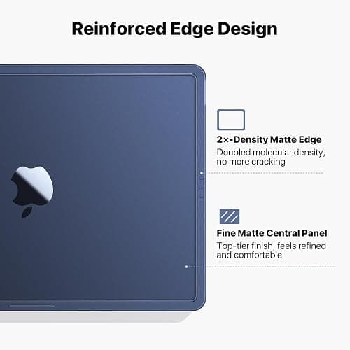 Soonjet CrackGuard for MacBook Air 15 inch Case | M5 M4 M3 M2 2026 2025-2023 | Anti-Crack Upgrade |100% Match Official Color | Hard Shell Laptop Cover | A3448 A3241 A3114 A2941 | Midnight Clear thumbnail 8