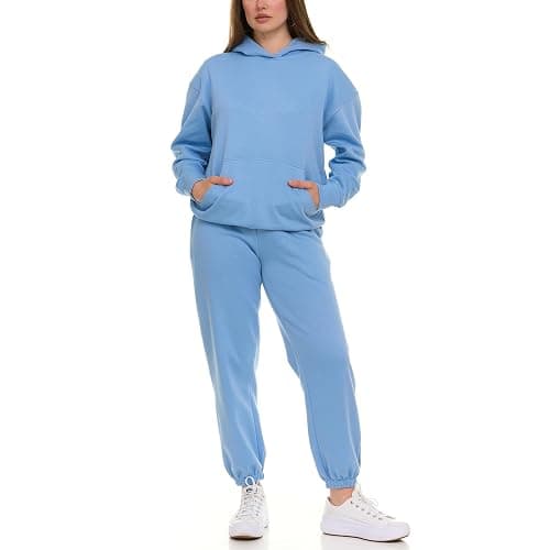 MODERN BASICS Sweat Set for Women, Sweatsuits Women 2 Piece Outfit, Fleece Matching Sets thumbnail 2