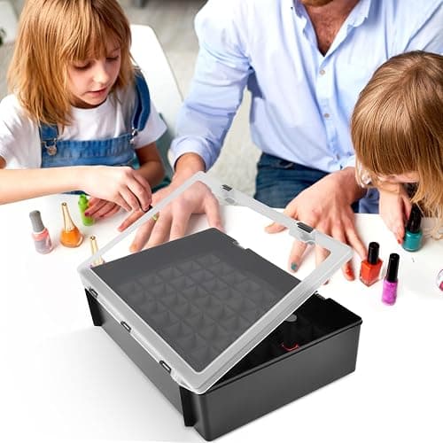 ALCYON Universal Nail Polish Holder & Organizer Contains 54 Bottles for Gellen, for Beetles, for Sally Hansen, for OPI, for Essie and Other Fingernail Polish (ONLY A CASE)-Black thumbnail 2