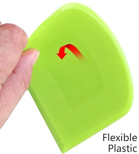 ALLTOP Bowl Spatula & Bench Scraper,Flexible Plastic Multipurpose Kitchen Pastry Cutter Tool,Food Scrappers for Bread Dough Baking Cake Fondant Icing,Set of 2 Pieces - White,Green thumbnail 8