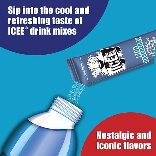 ICEE Singles To Go Variety Pack of 6-3 of Each - Cherry and Blue Raspberry - Zero Sugar Powdered Drink Mix - 6 Sticks Per Box - 36 Servings thumbnail 4
