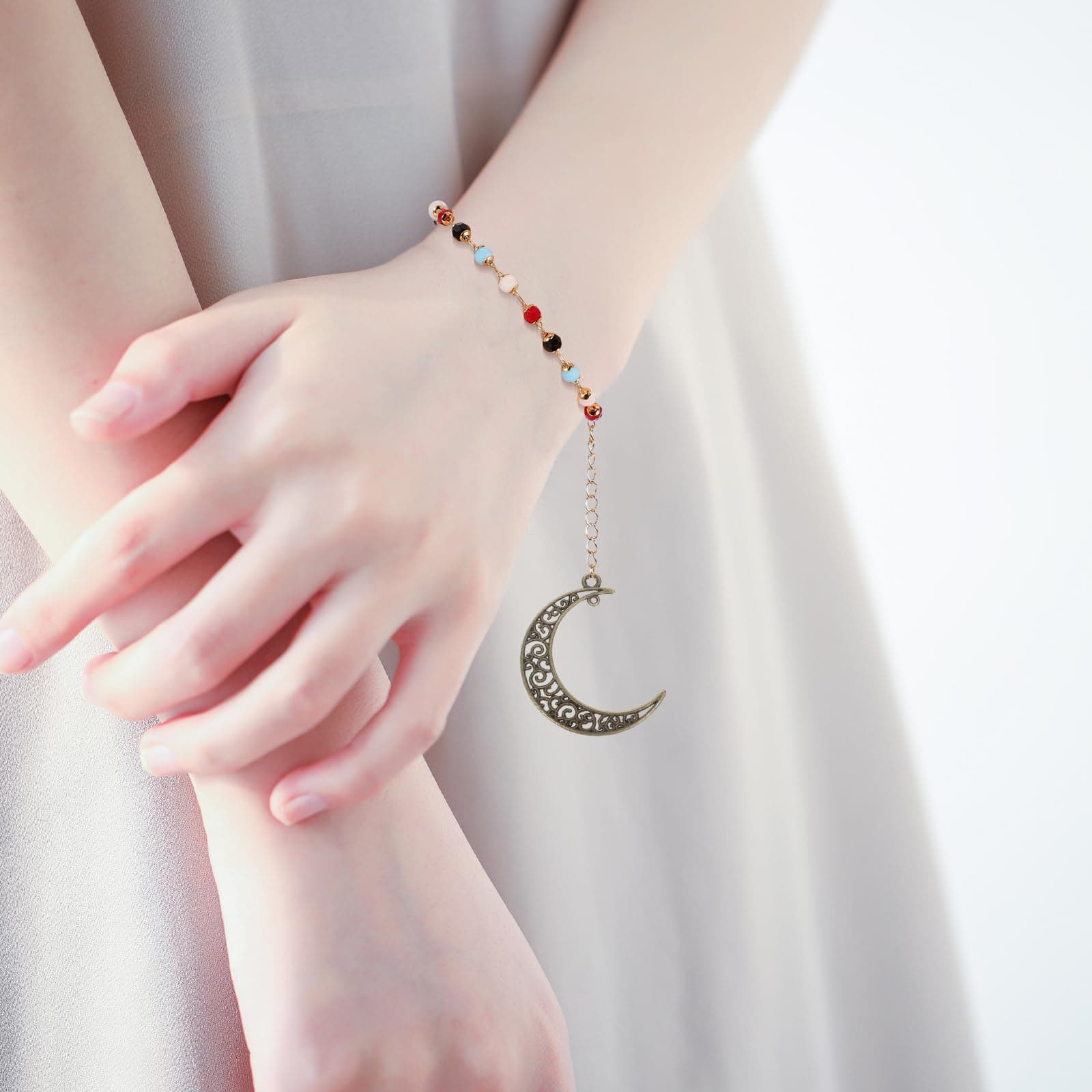 ULDIGI 50pcs Moon Charms - Hollow Crescent Moon Pendants For Diy Jewelry Necklaces Bracelets Earrings Celestial Craft Projects thumbnail 5