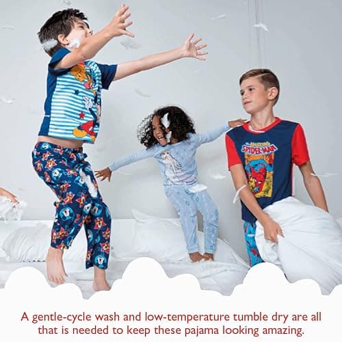 Marvel Boys' 6-piece Snug-fit Cotton Pajama Set, Soft & Cute for Kids, Comfortable Nightwear thumbnail 2