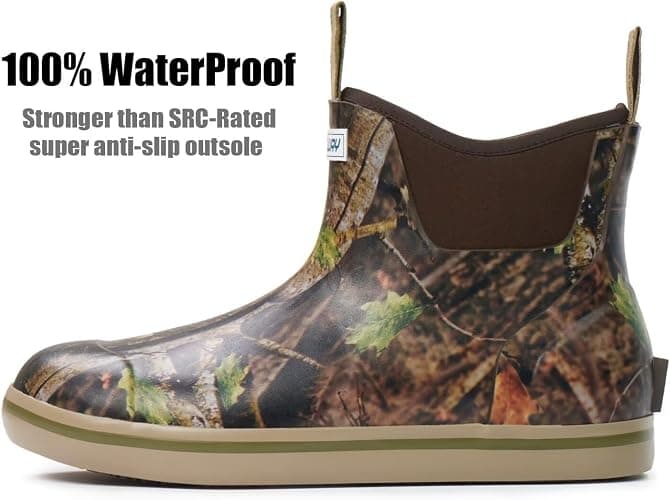 SUREWAY Women's Ankle Fishing Deck Boots for Women,Short Waterproof Neoprene Rubber Rain Boots,Lightweight Garden Work Shoes for Women,Upgraded Slip Resistant,Durable Comfortable thumbnail 2