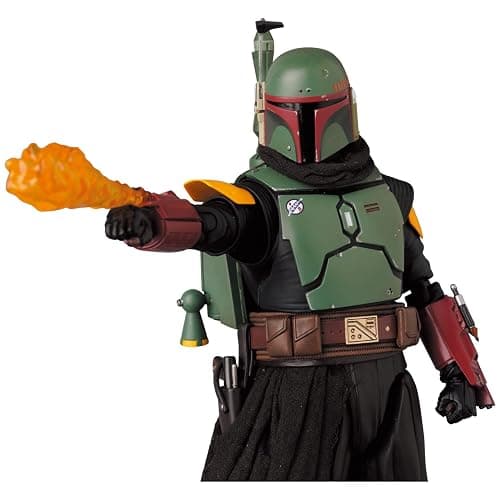 MAFEX No.201 Boba Fett (TM) Recovered Armor Action Figure Total Height Approx. 6.3 inches (160 mm), Non-Scale, Painted thumbnail 2