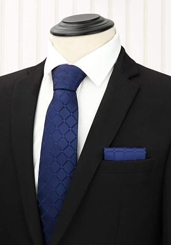 HISDERN Mens Ties and Pocket Square Set Business Elegant Ties for Men Classic Lot 3 Pcs Wedding Party Neckties & Handkerchief thumbnail 3