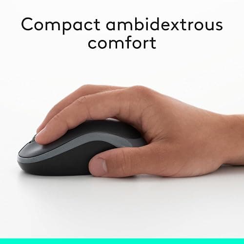 Logitech MK270 Wireless Keyboard and Mouse Combo for Windows, 2.4 GHz, 8 Multimedia Keys, PC, Laptop, Wireless Keyboard Compact Mouse Combo - Black thumbnail 3