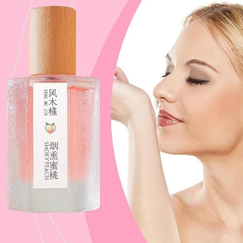 Peach Scented Fragrance Spray, Feng Mu Jin Smoky Peach Perfume 50ML, Long Lasting Refresh Fruit Woody Floral Fragrance Perfumes for Women (1) thumbnail 2