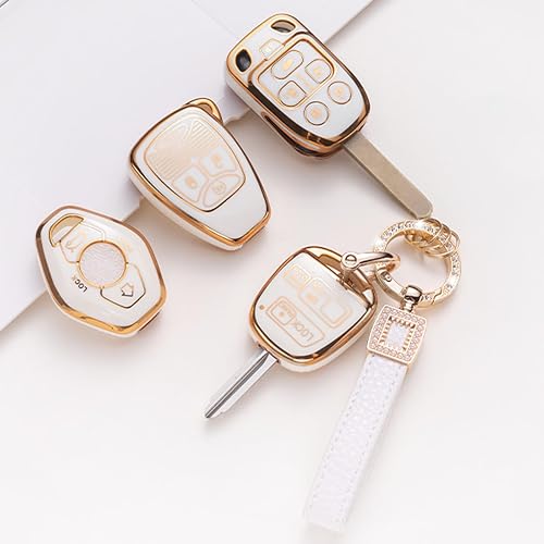 CACARLIKE for Jeep Key Fob Cover with Jeep Keychain, Car Key Fob Case Compatible with Dodge Ram 1500 2500 3500 Wrangler/Patriot/Compass Chrysler Smart Key Protector thumbnail 6