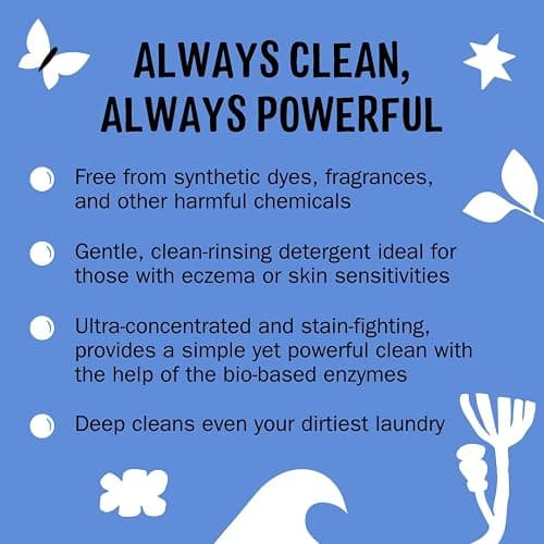Molly's Suds Liquid Laundry Detergent | Clean Laundry Detergent Soap for Sensitive Skin | 2x Concentrated, High Efficiency (HE) | Ocean Mist - 100 Loads thumbnail 2