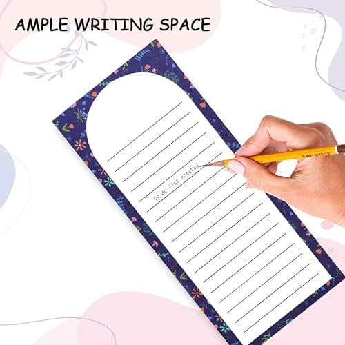 AZUREAL 8 Pack Magnetic Notepads for Refrigerator, Magnetic Notepads for Refrigerator, Flower and Fruit Design Grocery List Pad for Fridge, Full Magnet Back Shopping Lists, 30 Sheets Per Note Pads thumbnail 5
