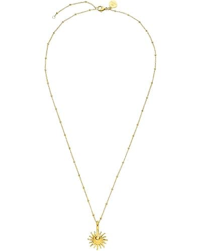 Purelei Sun Kette Damen – Halskette Damen aus langlebigem Edelstahl – Wasserfeste Kette mit Anhänger – 50-55 cm Länge verstellbar – Halskette für deinen individuellen Look - Image 1