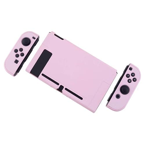 eXtremeRate PlayVital Back Cover for Nintendo Switch Console, NS Joycon Handheld Separable Protector Hard Shell, Dockable Protective Case for Nintendo Switch - Peach Blossom Pink (NOT for Switch 2) thumbnail 8