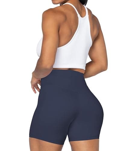 Sunzel No Front Seam High Waist Biker Shorts for Women, Squat Proof Yoga Workout Gym Bike Shorts thumbnail 6