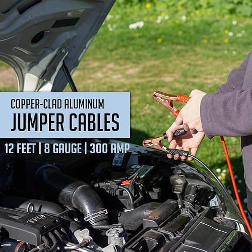 Everlit Survival Car Emergency Kit, Roadside Safety Tool Kit with Gloves,Digital Auto Air Compressor Tire Inflator, First Aid Kit, 12 Feet Jumper Cable, Tow Strap, Flashlight for Women, Men, Teenagers thumbnail 4