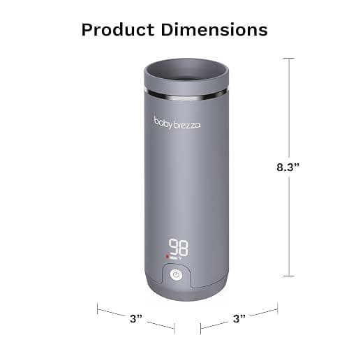 Baby Brezza Superfast Portable Baby Bottle Warmer – 50% Faster - Travel Breastmilk Warmer and Formula Warmer - Safe, Even Heating - Up to 9oz - No Adapters, Black thumbnail 10