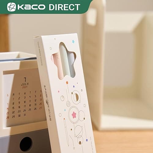 Kaco FIRST Gel Pens Cute Stationery Black Ink, 0.7 mm Medium Point, Aesthetic Cute Star Pens for Journaling (4 Bright Colors) - 4 Bright Colors thumbnail 7