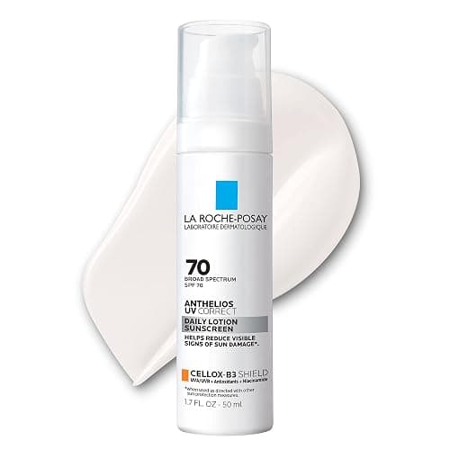 La Roche-Posay Anthelios UV Correct Sunscreen Moisturizer SPF 70, Daily Anti-Aging Face Moisturizer with Niacinamide to Even Skin Tone & Fine Lines, Sun Protection for Sensitive Skin - Image 1