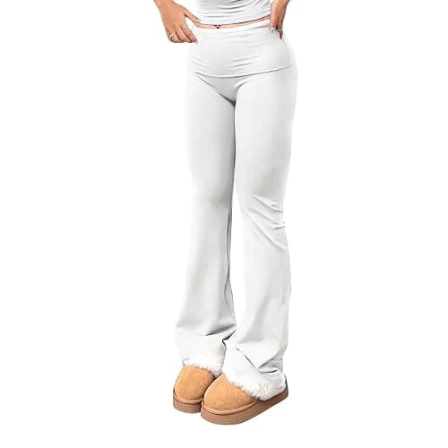 FAQUDY 3 Piece Women's Flare Leggings High Waisted Tummy Control Yoga Pants Black Bootcut Wide Leg Leggings Workout Pants - Image 1