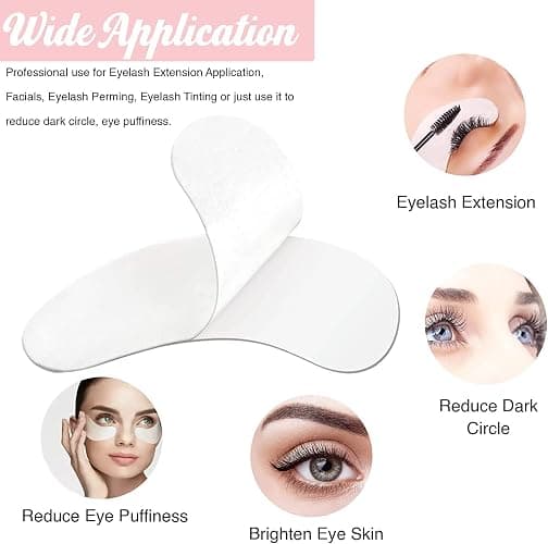 100 Pairs GreenLife Natural Hydrogel Eye Gel Pads - Collagen and Aloe Vera Patches for Under Eyes - Eyelash Extension Kit thumbnail 7