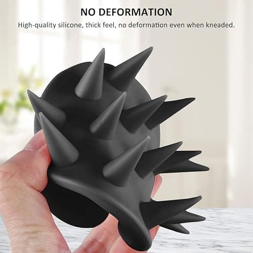 Generic Scalp Massager Shampoo Brush with Soft Silicone Bristles - Scalp Scrubber Tool for Hair Growth and Scalp Care, Black thumbnail 4