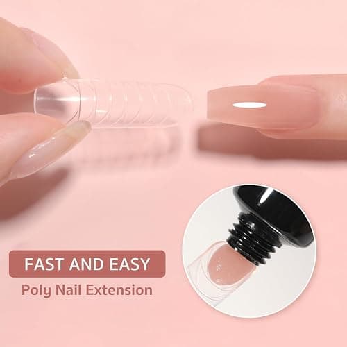 GAOY Poly Gel Set - 6 Colors Pinkish Nude Clear Builder Gel Nail Enhancement Kit for Beginner & Professional DIY Nail Art thumbnail 2
