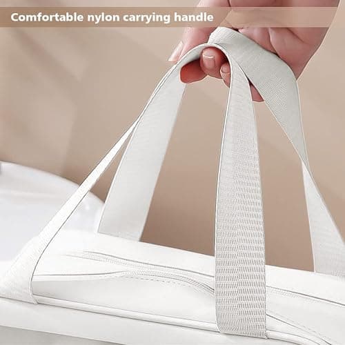 DAPOWER Travel Toiletry Bag for Women and Men, Matte Translucent Toiletry Bag with Handy Handle, Makeup Cosmetic Organizer Bag for Travel Toiletries Accessories (White-XL) thumbnail 6