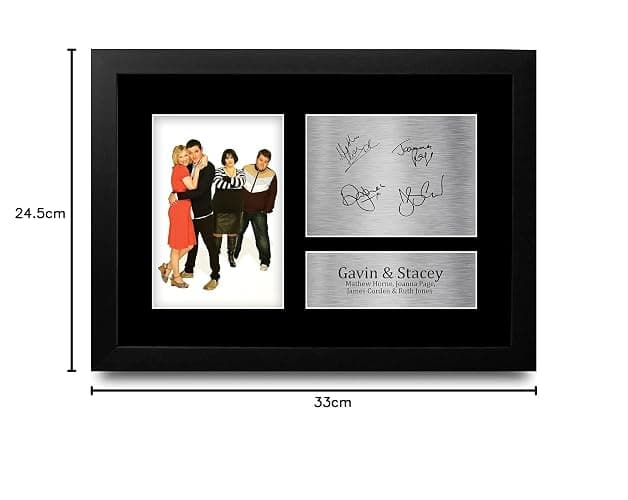 HWC Trading FR A4 Mathew Horne & Joanna Page Gavin & Stacey Gifts Printed Signed Autograph Picture for TV Show Fans - A4 Framed - (Framed) Mathew Horne & Joanna Page thumbnail 2