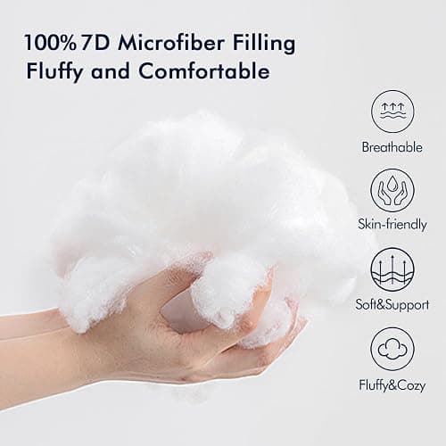 MIULEE Pack of 4 18x18 Outdoor Pillow Inserts, Water-Resistant Throw Pillow Inserts Decorative Premium Square Pillow Stuffer Sham for Porch Swing Couch Sofa Cushion Patio Furniture thumbnail 5