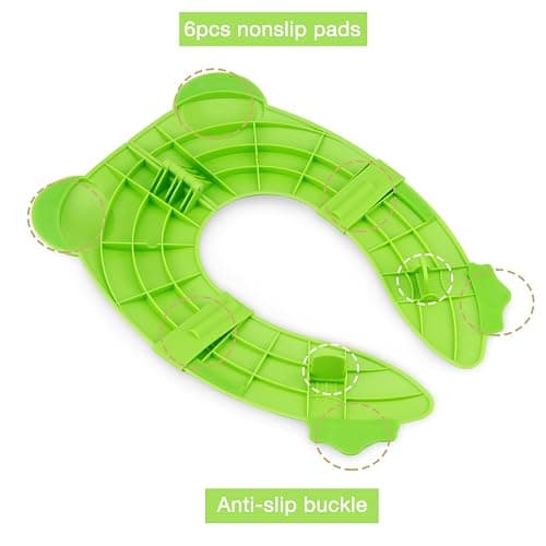 PandaEar Folding Travel Toilet Seat Cover for Children and Potty Training | Portable Silicone Seat for Toddlers, Boys & Girls With Non-Slip Pads | Recyclable thumbnail 4