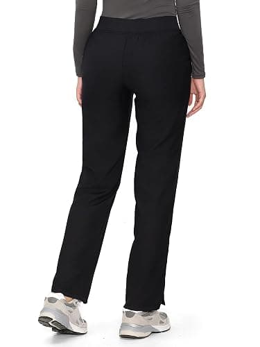 COZYFIT Scrub Pants for Women, Straight-Leg Cargo Pants | 3 Pockets, Drawstring Waist, Cargo Utility Fit, Soft & Breathable, with Working ID Card Ring, For Clinics, Office Labs Wear thumbnail 4