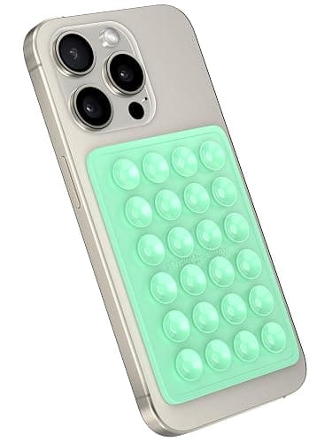 StickyGrippy Suction Phone Case Mount, Sillicon Adhesive Phone Accessory for iPhone and Android, Hands-Free Fidget Toy Mirror Shower Phone Holder, Tiktok Videos and Selfies (Mint) thumbnail 3
