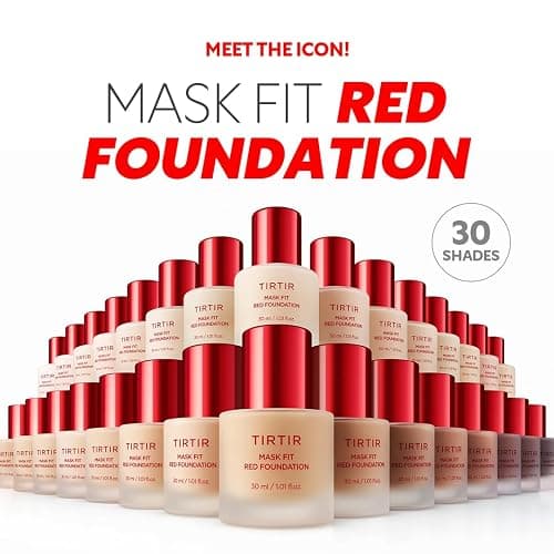 TIRTIR Mask Fit Red FoundationㅣLong Lasting Flawless Coverage, Energy Essence, Lightweight, Hydrating, Pore-Blurring, Breathable Satin Finish, Makeup, Radiant Skin, #25N Mocha, 1.01 Fl Oz thumbnail 2