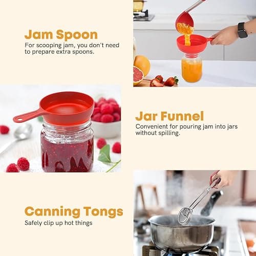 BriSunshine 21.5 QT Stainless Steel Canning Pot with Lid, Rack & Canning Tools Set, Canning Supplies Kit Water Bath Canner for Beginner thumbnail 6
