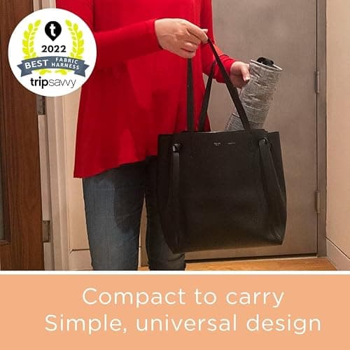Compact Travel High Chair | Portable High Chair for Baby | Baby Travel Essential Harness Seat | Must Haves for Vacations, Restaurants, Family Visits with Babies | Portable Highchair Seat with Straps thumbnail 8