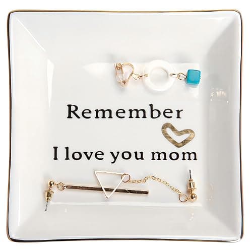 HOME SMILE Ceramic Ring Dish Jewelry Tray for Mom Sister Friends - Image 1