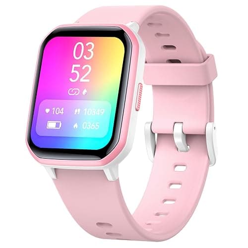 Kids Smart Watch for Girls,IP68 Waterproof Kids Fitness Tracker Watch with 1.5 Inch DIY Face,Heart Rate Sleep Monitor,19 Sport Modes,Calories Counter,Alarm Clock,Great Gifts for Children 6+ (PInk) - Image 1