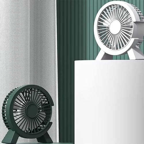 APGLSXY Retro USB Desk Fan Table Fan 1 Speed 4Blades Table Fan for Home Car Outdoor Travel thumbnail 4