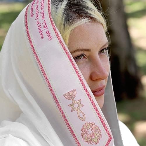 HalleluYAH Messianic Tallit Prayer Shawl 72"x 22" with Bag For Men & Women thumbnail 2