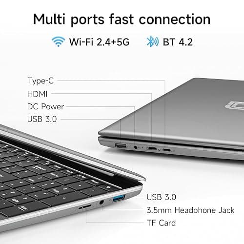 15.6 Inch Windows 11 Laptop, 6500Y Processor, 16GB RAM 256GB Storage Expandable to 512GB, FHD Display with Numpad, Office 365 Pre-Installed, Wi-Fi 5 Bluetooth 4.2, Type-C for Student & Business thumbnail 8