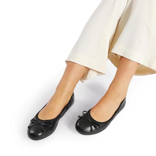 DREAM PAIRS Women's Flats, Foldable Ballet Flats for Women, Bowknot Round Toe Comfort Light Weight Slip-On Dress Shoes thumbnail 7