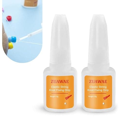 Jewelry Glue for Elastic String, Clear Craft Glue Elastic String Kont Fixing Drip, Bracelet Glues Bracelet Supplies for Rhinestones Crafts, Clay Beads, Fabric, Jewelry Making Kit - Image 1