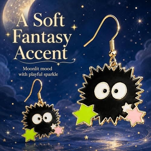 1 Pair Spirited Away Soot Sprites Earrings  thumbnail 2
