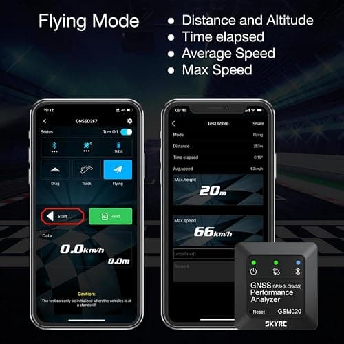 SKYRC GNSS Performance Analyzer RC GPS+GLONASS Speedometer, Bluetooth Enabled Race Data Logger and Speed Tracker for RC Cars and Planes. GSM020 SK-500023 thumbnail 8