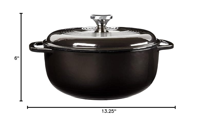 Lodge Manufacturing Company EC6D18 Enameled Dutch Oven, 6 qt, Midnight Chrome thumbnail 3