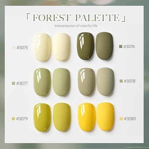GAOY Green Gel Nail Polish Set for Spring Summer, UV Light Cure Gel Polish Manicure and Nail Art DIY at Home or Salon thumbnail 2