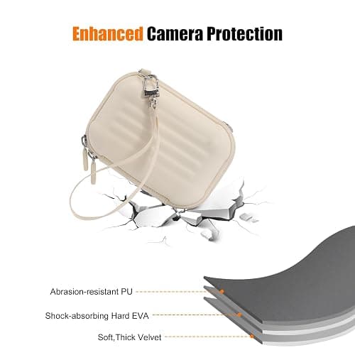 Cwatcun Carrying & Protective Case for Digital Camera with 2 Carrying Ways, Hardshell Lightweight Small Camera Sling Case Compatible with KODAK PIXPRO/Canon PowerShot/Sony DSCW800 DSCW830 thumbnail 7