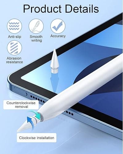 6 Pointes de Rechange pour Apple Pencil Embouts de Rechange Haute Sensibilité (2B/2H/3.0/Élastique/Bille Métallique/Balle) pour Apple Pencil Pro/1ère/2ème Génération avec Boîte de Range thumbnail 5